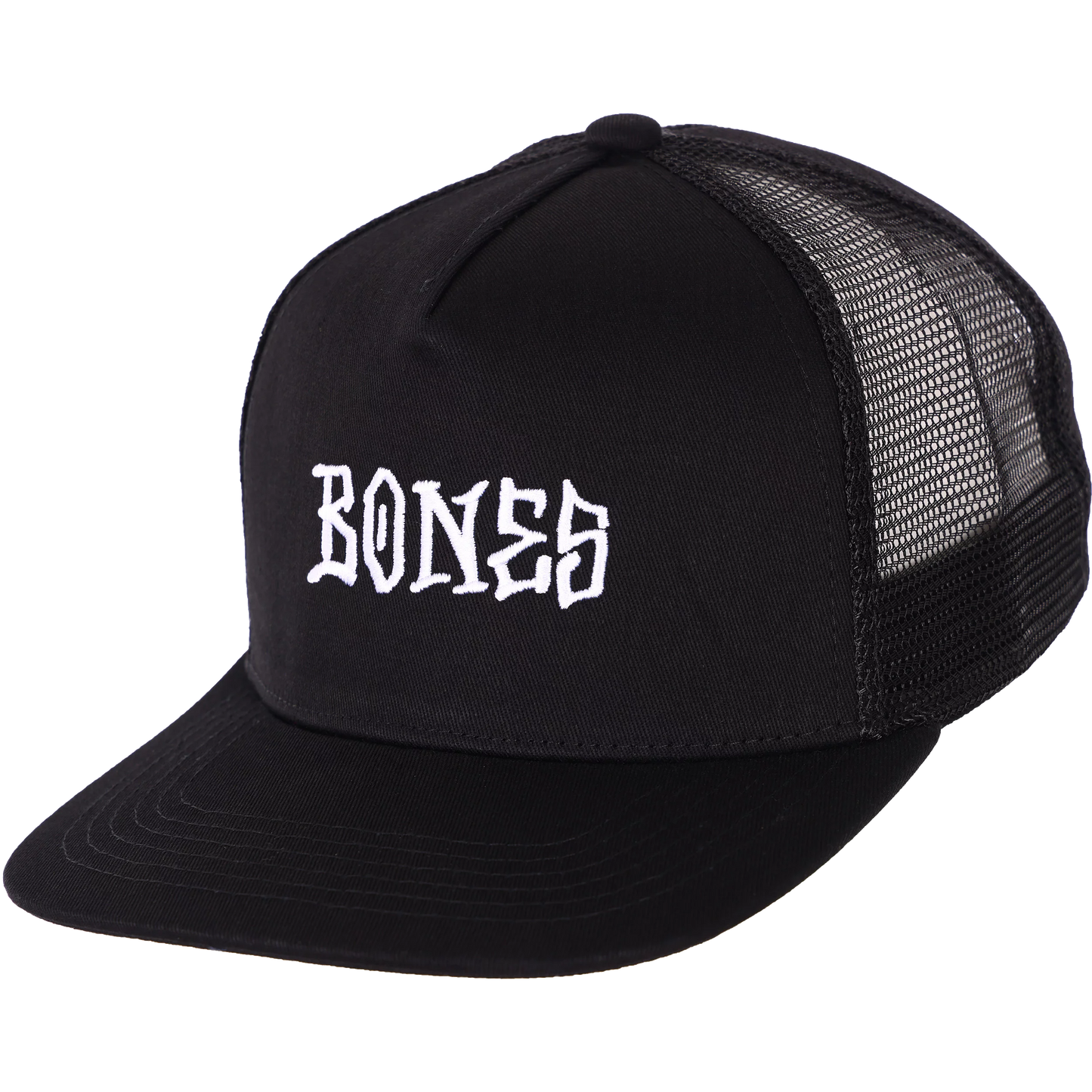 BONES STITCH TRUCKER HAT BLACK