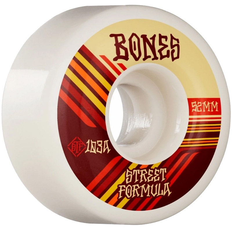 BONES STF RETROS V4 WIDE WHITE 103A 52MM