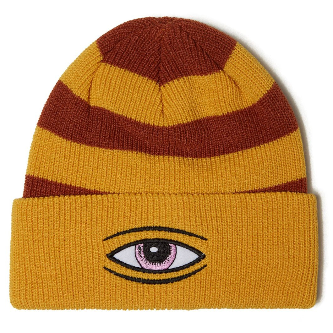 TOY MACHINE SECT EYE STRIPE DOCK BEANIE MUSTARD
