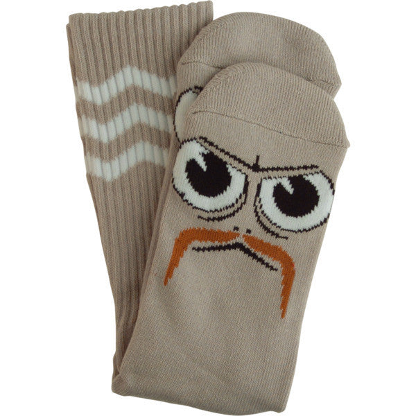 TOY MACHINE TURTLEBOY STACHE SOCK GREY