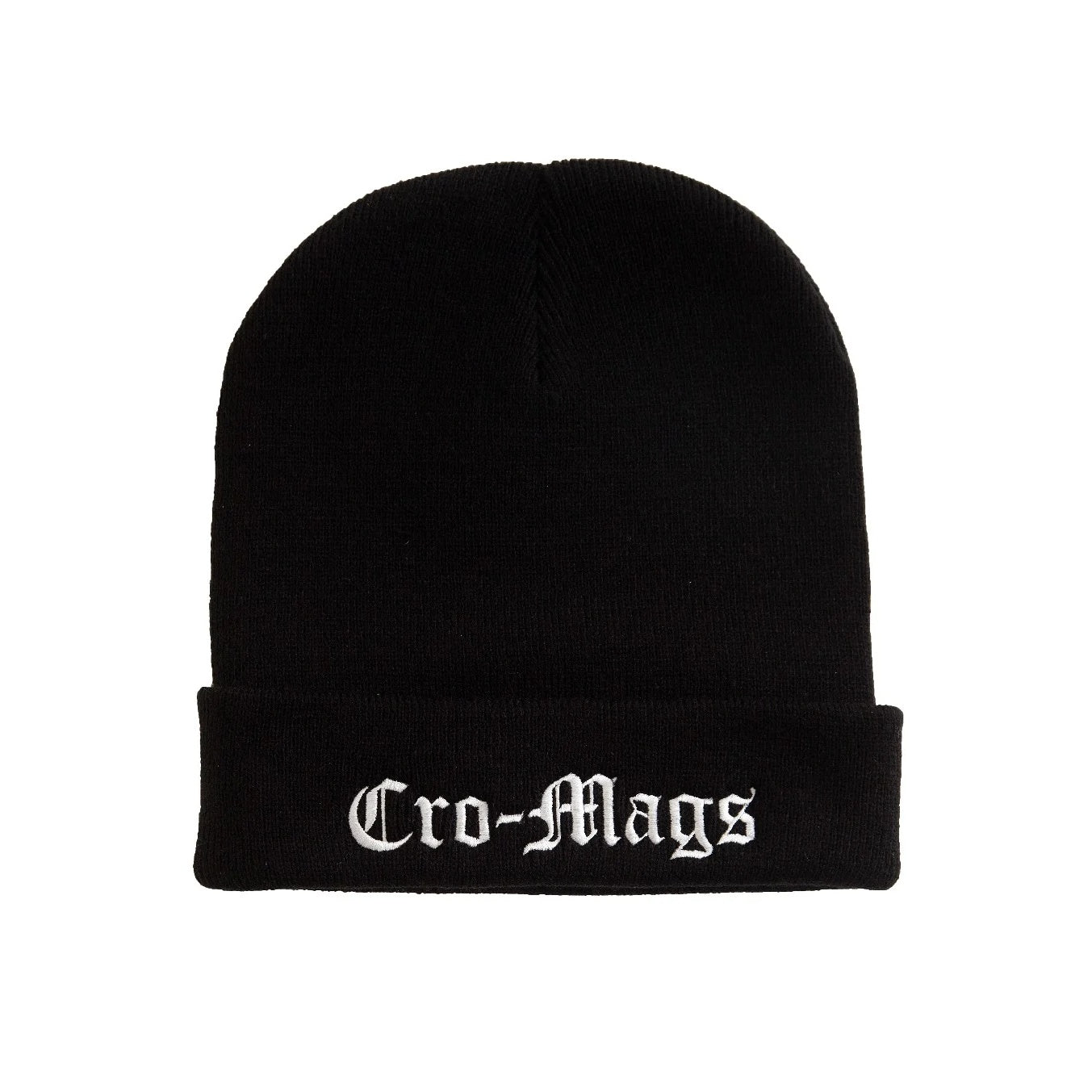CRO-MAGS LOGO BEANIE WHITE ON BLACK