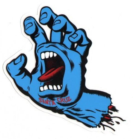 SANTA CRUZ SCREAMING HAND DECAL 3" - Skateboards Amsterdam