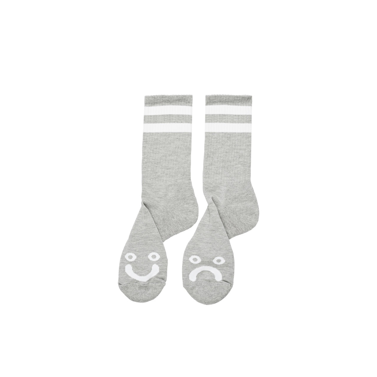 POLAR HAPPY SAD CLASSIC SOCKS HEATHER GREY