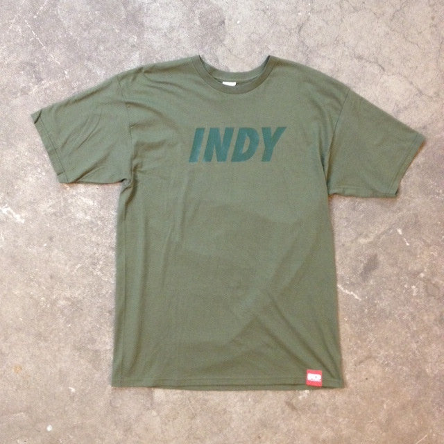 SKATEBOARDS AMSTERDAM T-SHIRT INDY LOGO GREEN ON GREEN - Skateboards Amsterdam