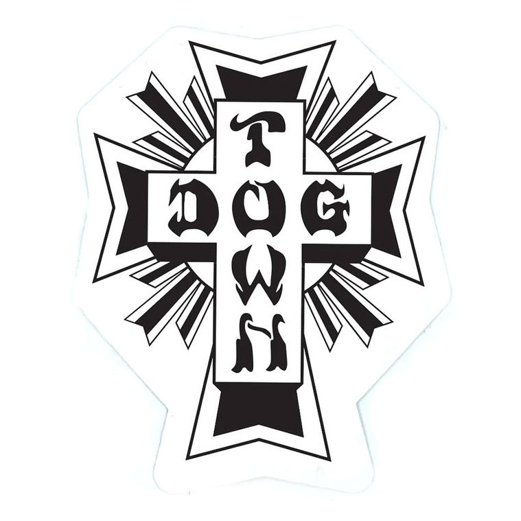 DOGTOWN CROSS LOGO STICKER SMALL