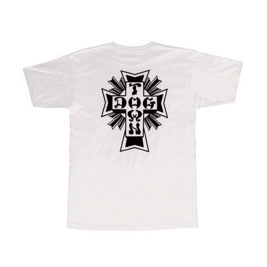 DOGTOWN CROSS LOGO T-SHIRT WHITE/BLACK