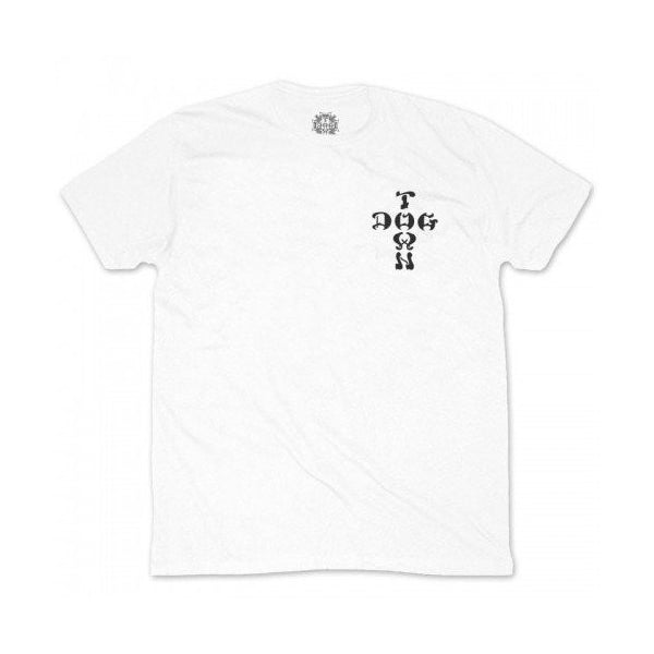 DOGTOWN CROSS LOGO T-SHIRT WHITE/BLACK