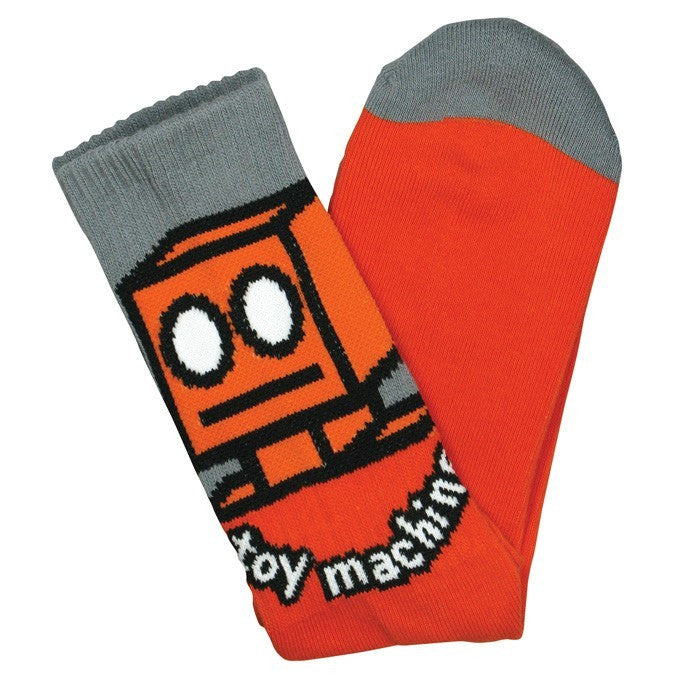 TOY MACHINE ROBOT SOCK ORANGE - Skateboards Amsterdam