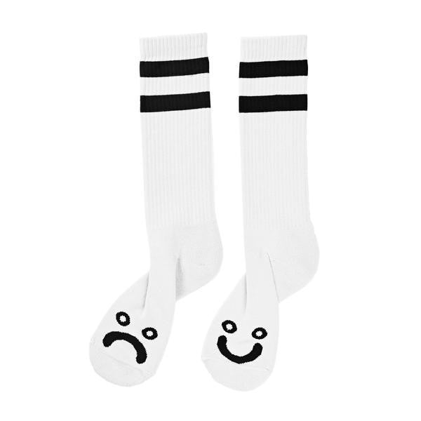 POLAR HAPPY SAD CLASSIC SOCKS WHITE/BLACK