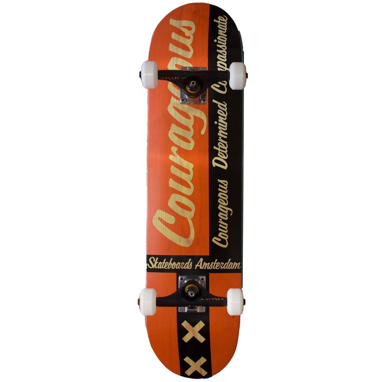 IO SKATEBOARDS AMSTERDAM COURAGEOUS 8.0 COMPLETE W/THEEVE 5.25 & BONES 52MM
