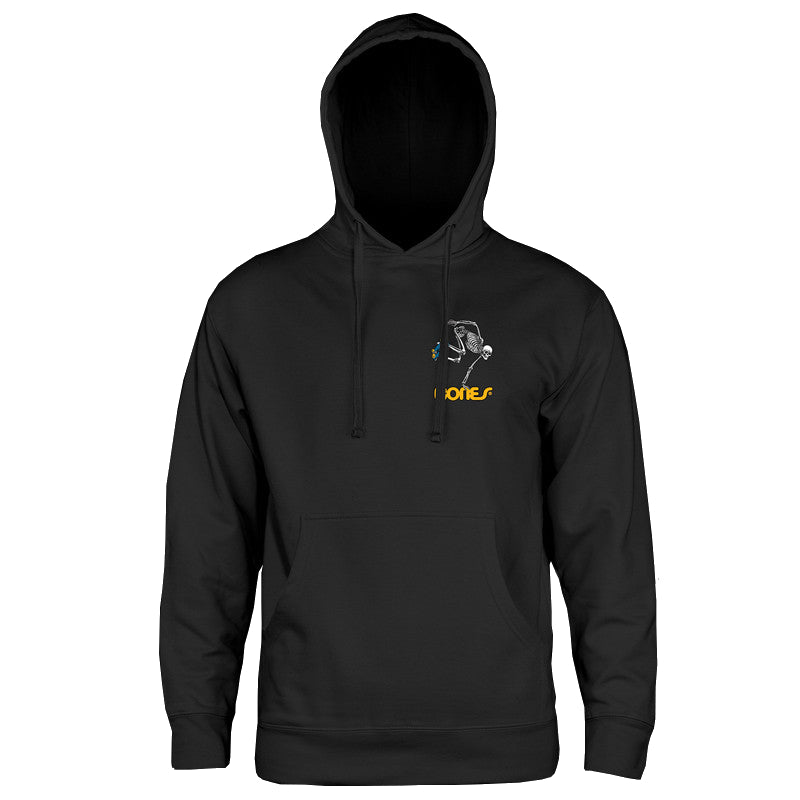 POWELL PERALTA SKATEBOARD SKELETON HOODED SWEATER BLACK