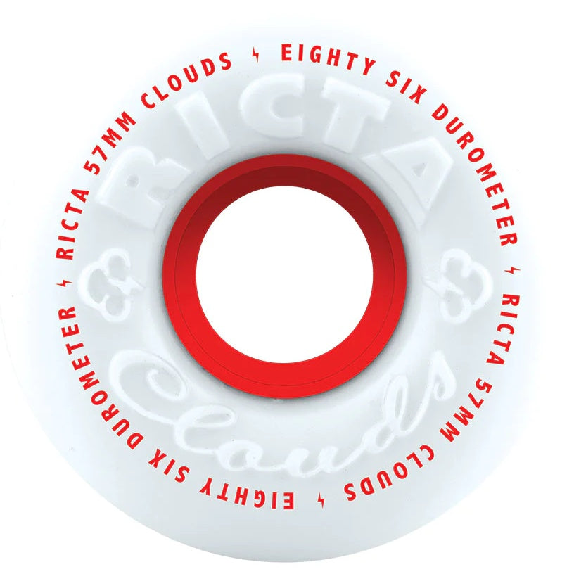 RICTA CLOUDS WHITE/RED 86A 57MM