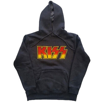 KISS LOGO HOODED SWEATER CHARCOAL