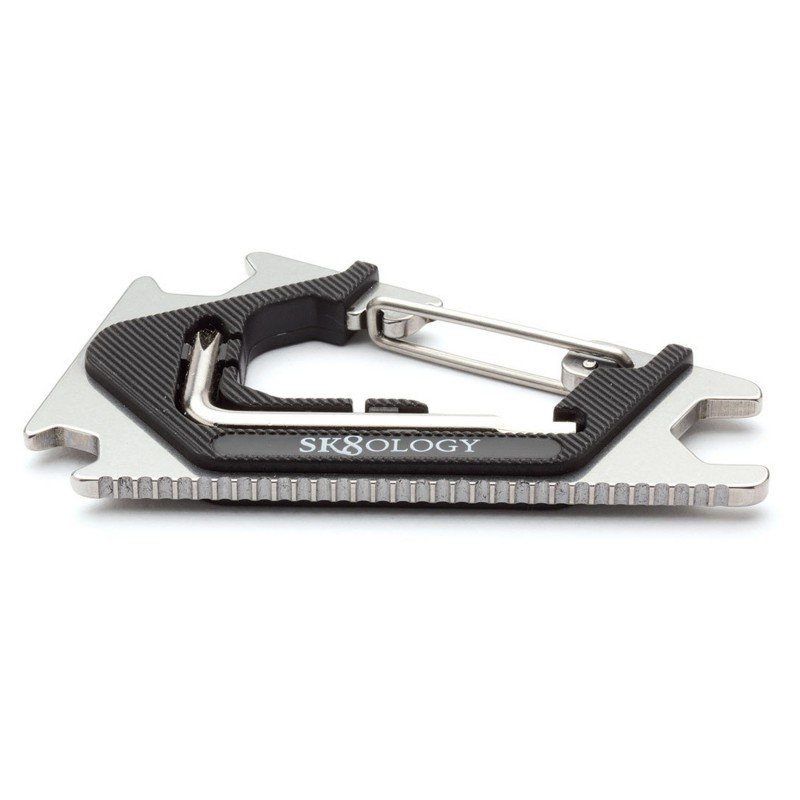 SK8OLOGY CARABINER TOOL SILVER/BLACK 2.0