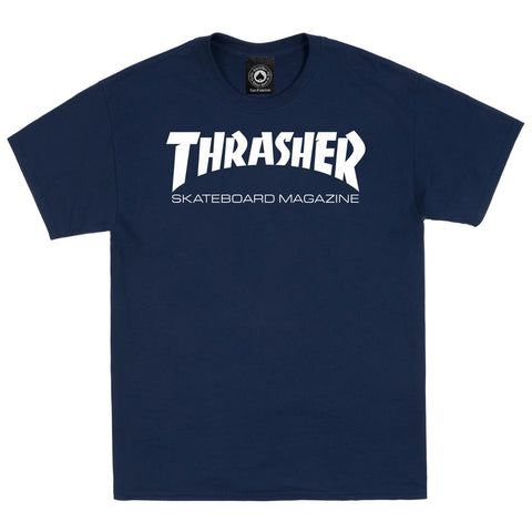 THRASHER SKATE MAG T-SHIRT NAVY/WHITE