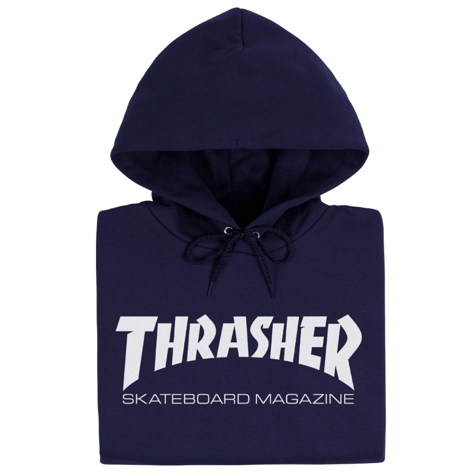 THRASHER SKATE MAG HOODED SWEATER NAVY