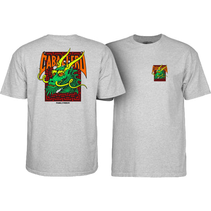 POWELL PERALTA STEVE CABALLERO STREET DRAGON T-SHIRT ATHLETIC HEATHER