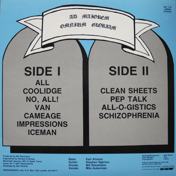 Descendents–All 2nd Hand Incl Original Insert. 1st Press