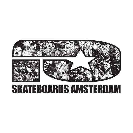 IO SKATEBOARDS AMSTERDAM VARSITY CREW NECK LIGHT BLUE