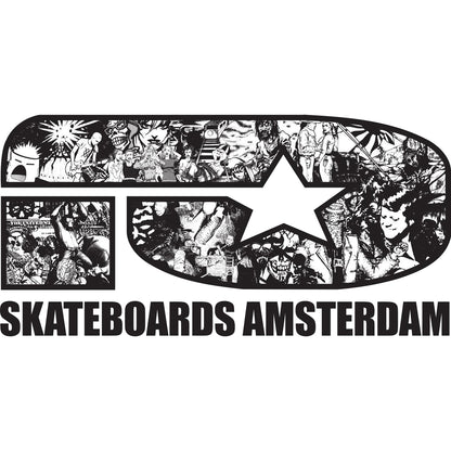 IO SKATEBOARDS AMSTERDAM T-SHIRT BAND LOGO HEATHER GREY