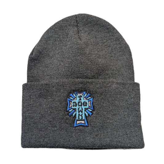 DOGTOWN BLUE CROSS PATCH BEANIE GREY