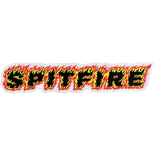 SPITFIRE FLAMES SCRIPT STICKER LARGE