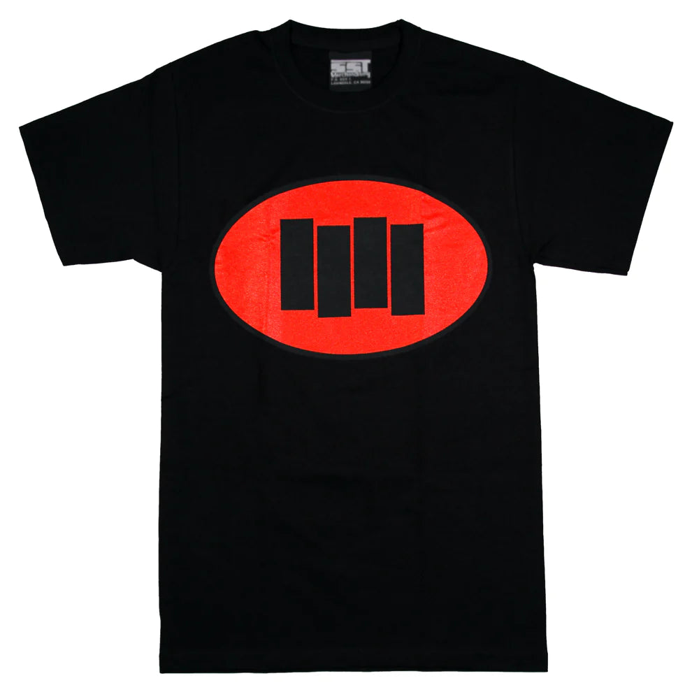 BLACK FLAG OVAL BARS T-SHIRT BLACK