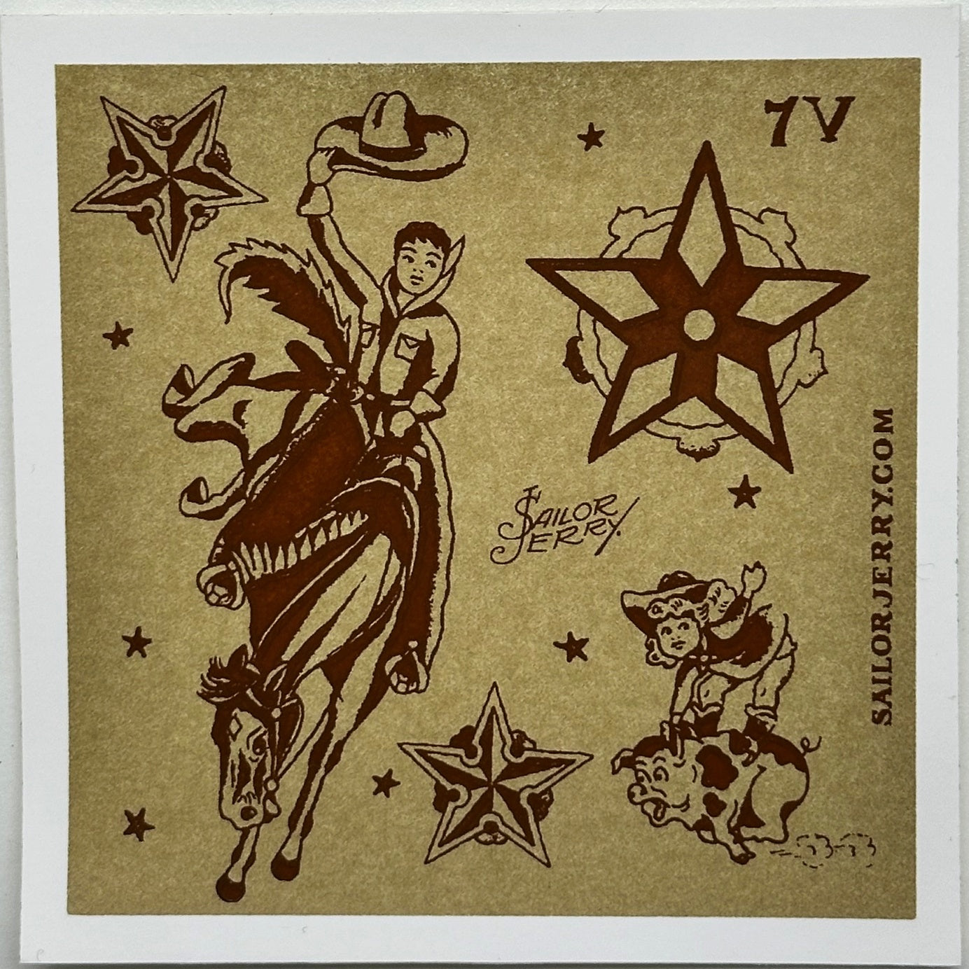 SAILOR JERRY STICKER FLASH 7V COWBOY