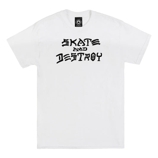 THRASHER SKATE AND DESTROY T-SHIRT WHITE