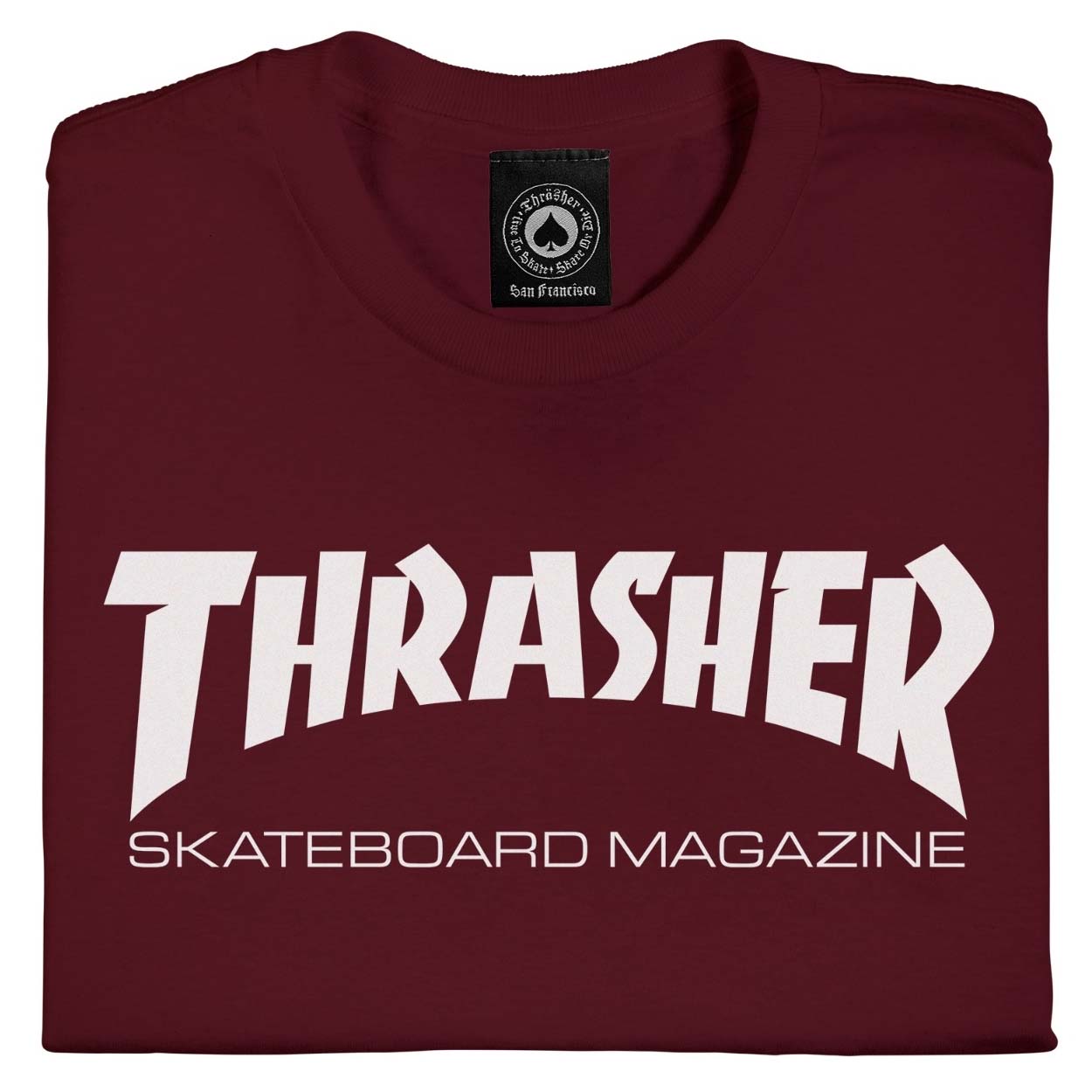 THRASHER SKATE MAG T-SHIRT MAROON