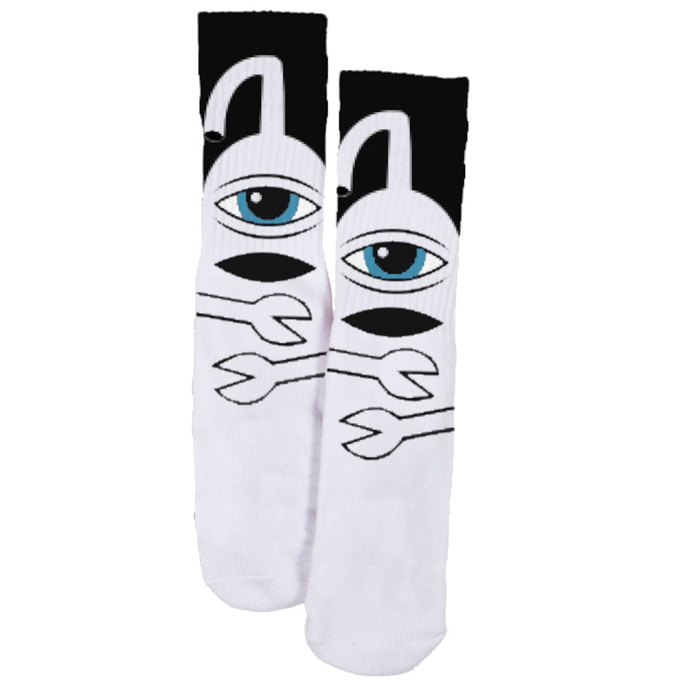 TOY MACHINE SECT HUG SOCK WHITE