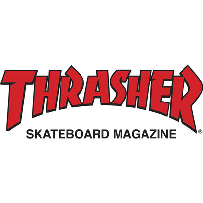 THRASHER WHO CARES BY NECKFACE TRUCKER HAT BLACK