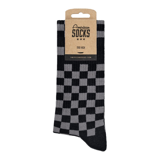 AMERICAN SOCKS CHECKERBOARD GREY
