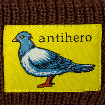 ANTI HERO CUFF BEANIE LIL PIGEON LABEL BROWN