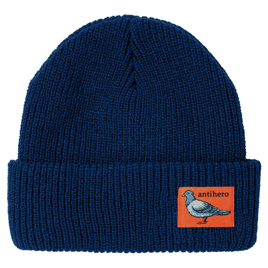 ANTI HERO LIL PIGEON LABEL CUFF BEANIE NAVY/ORANGE