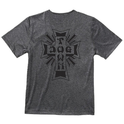DOGTOWN CROSS LOGO T-SHIRT HEATHER GREY