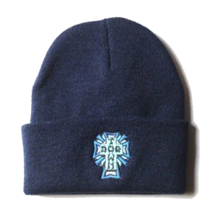 DOGTOWN BLUE CROSS PATCH BEANIE NAVY