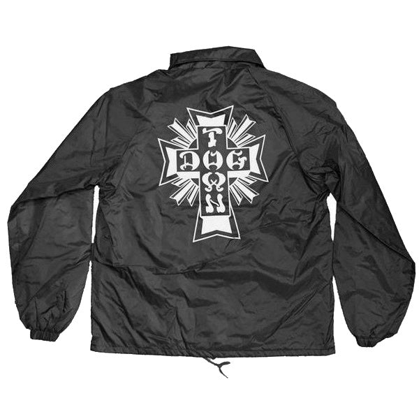 DOGTOWN CROSS LOGO WINDBREAKER JACKET BLACK