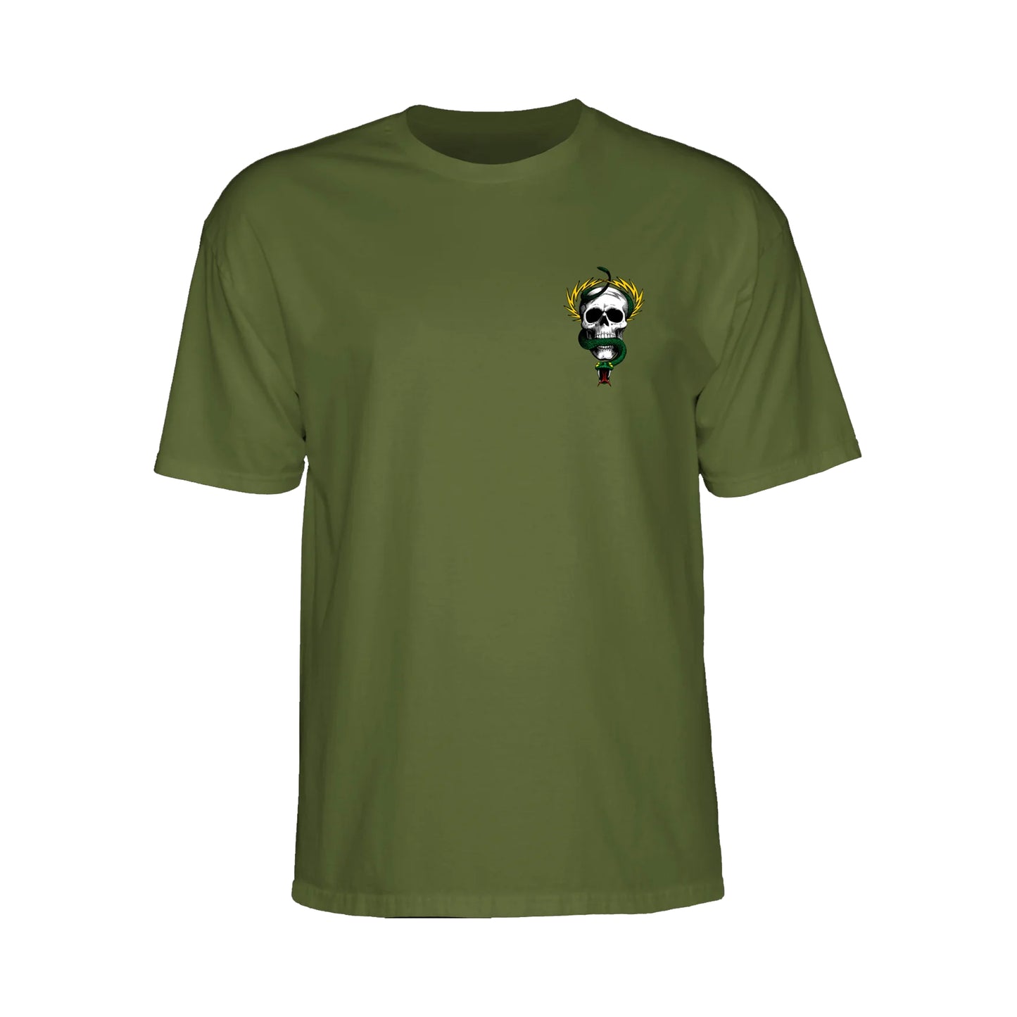 POWELL PERALTA MIKE MCGILL SKULL&SNAKE T-SHIRT MIL GREEN