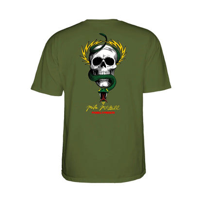 POWELL PERALTA MIKE MCGILL SKULL&SNAKE T-SHIRT MIL GREEN