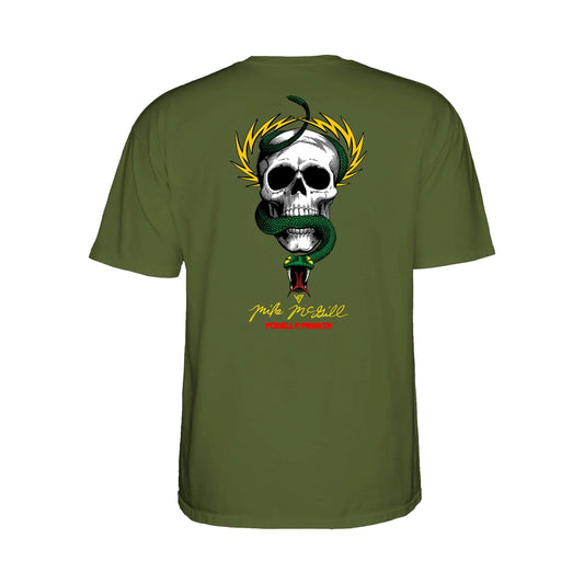 POWELL PERALTA MIKE MCGILL SKULL&SNAKE T-SHIRT MIL GREEN
