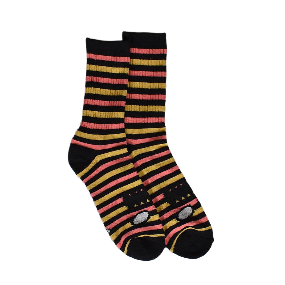 TOY MACHINE  MONSTER FACE MINI STRIPES BLACK/MUSTARD