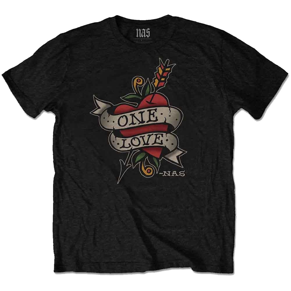 NAS LOVE TATTOO T-SHIRT BLACK