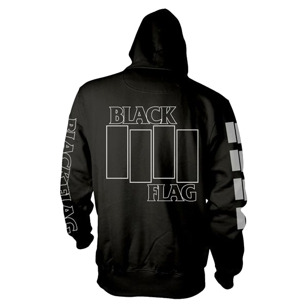 BLACK FLAG LOGO HOODED SWEATER BLACK