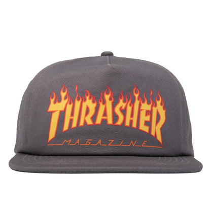 THRASHER PRINTED FLAME SNAPBACK GREY