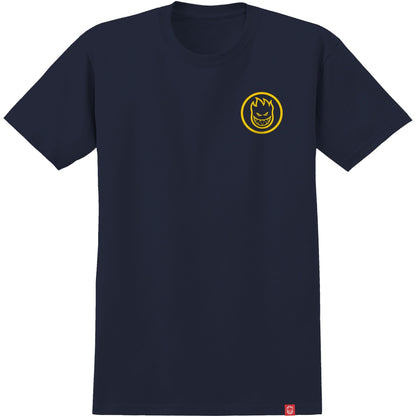 SPITFIRE CLASSIC SWIRL T-SHIRT NAVY/YELLOW