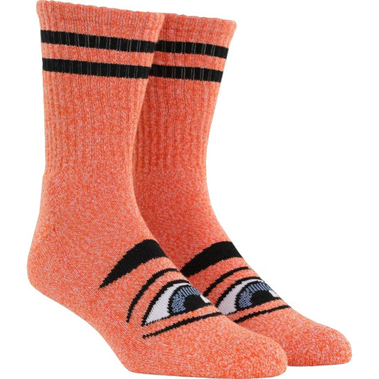 TOY MACHINE HEATHER SECT EYE SOCK ORANGE