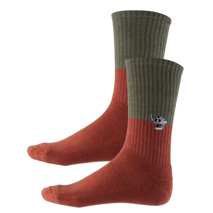 TOY MACHINE DEAD MONSTER SPLIT SOCK RUST/GREY