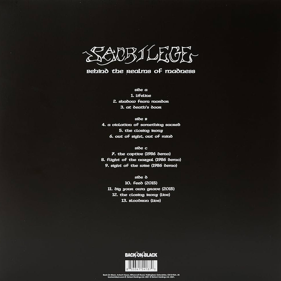 Sacrilege-Behind The Realms Of Madness -White&Black Splatter Vinyl-