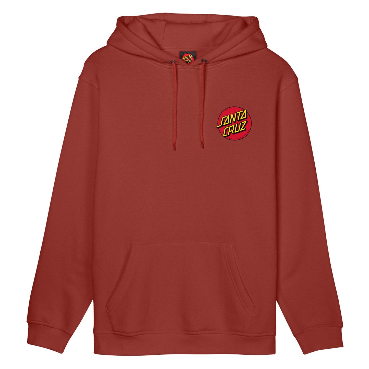 SANTA CRUZ CLASSIC DOT CHEST HOODED SWEATER RUST